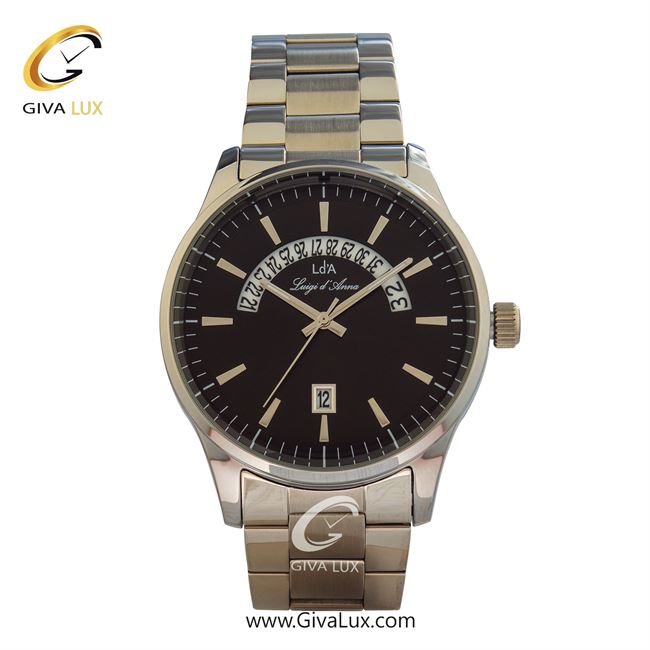 ساعت مچی اورجینال مردانه LdA نقره ای | نقره ای| مشکی| کد رفرنس 2397